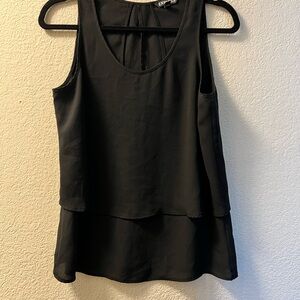 Express Black Tiered Tank Top